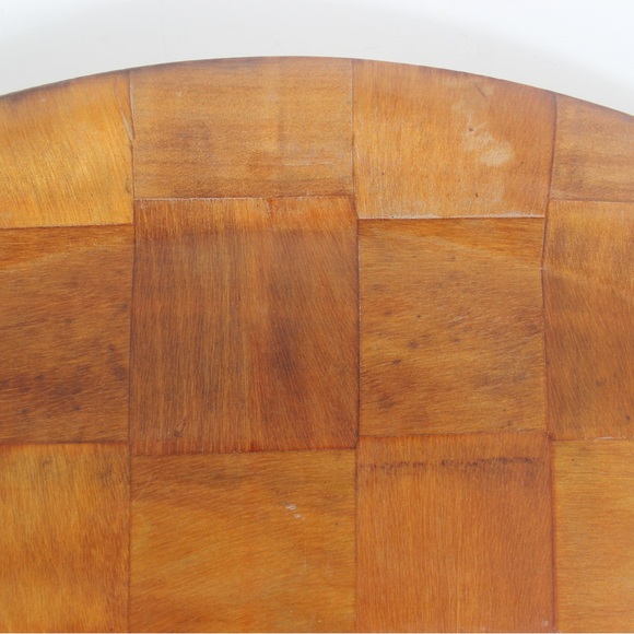 1970’s Woven Wood Tray Molded Wood Bar Danish Modern Mid Century MCM Drinks Bar - Picture 7 of 8
